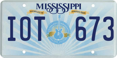 MS license plate IOT673