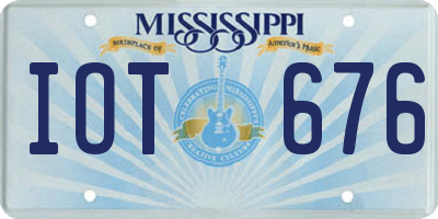 MS license plate IOT676