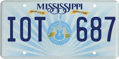 MS license plate IOT687