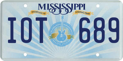 MS license plate IOT689