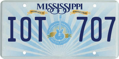 MS license plate IOT707