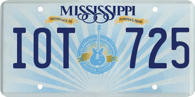 MS license plate IOT725