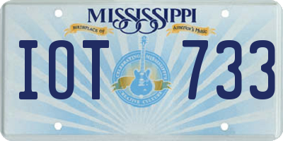 MS license plate IOT733