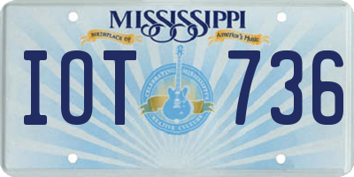 MS license plate IOT736