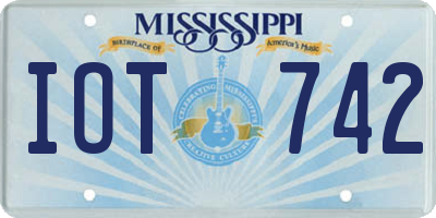 MS license plate IOT742