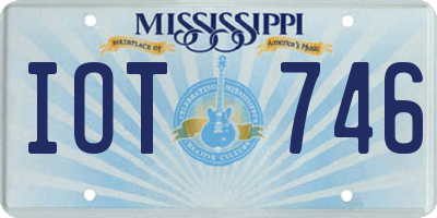 MS license plate IOT746