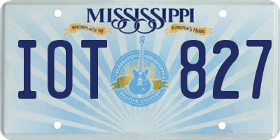 MS license plate IOT827