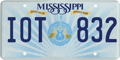 MS license plate IOT832