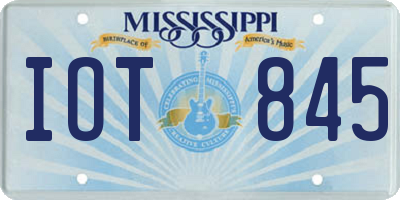 MS license plate IOT845