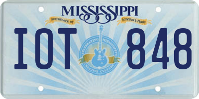 MS license plate IOT848