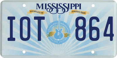 MS license plate IOT864