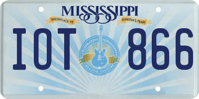 MS license plate IOT866