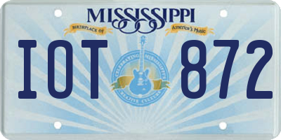 MS license plate IOT872