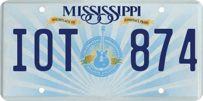 MS license plate IOT874