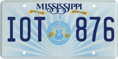 MS license plate IOT876