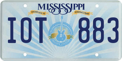 MS license plate IOT883