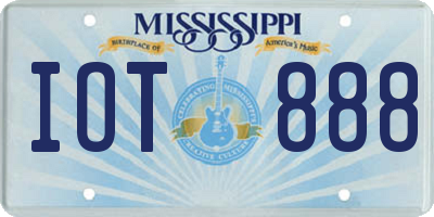 MS license plate IOT888