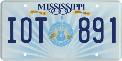 MS license plate IOT891