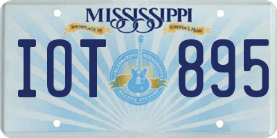 MS license plate IOT895