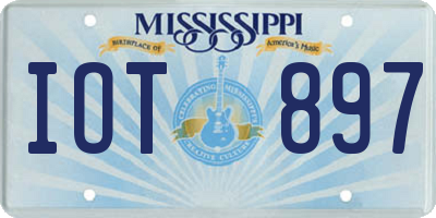 MS license plate IOT897