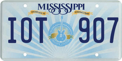 MS license plate IOT907