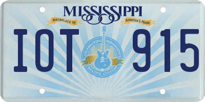 MS license plate IOT915
