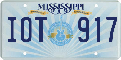 MS license plate IOT917