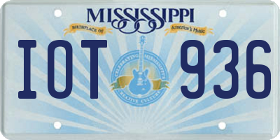 MS license plate IOT936