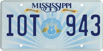 MS license plate IOT943