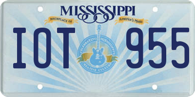 MS license plate IOT955