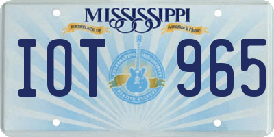 MS license plate IOT965