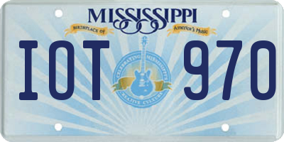 MS license plate IOT970