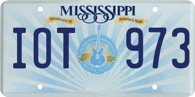 MS license plate IOT973