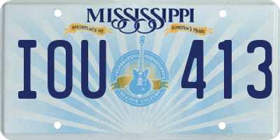 MS license plate IOU413