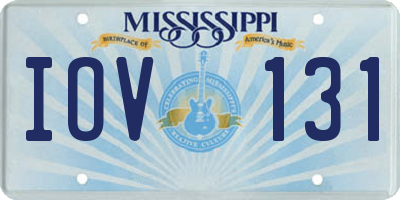MS license plate IOV131