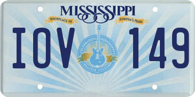 MS license plate IOV149