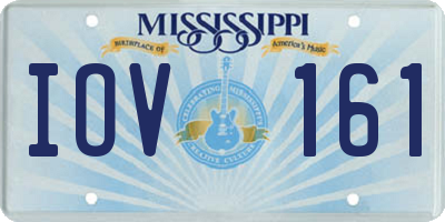 MS license plate IOV161