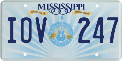 MS license plate IOV247