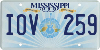 MS license plate IOV259