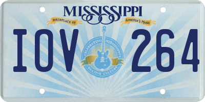 MS license plate IOV264