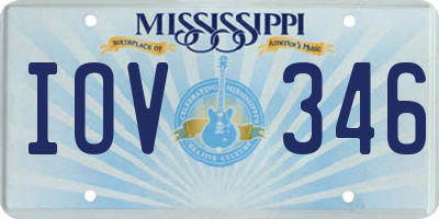 MS license plate IOV346