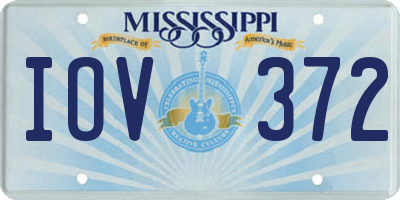 MS license plate IOV372