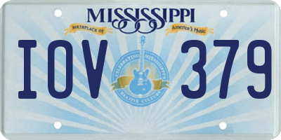 MS license plate IOV379