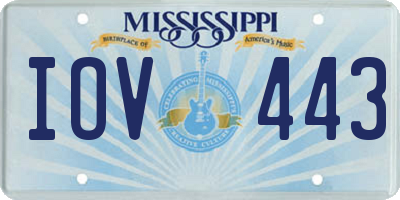 MS license plate IOV443