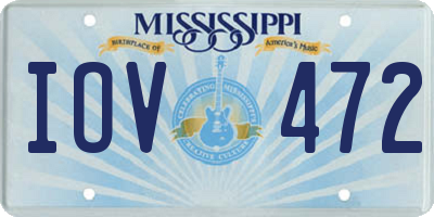 MS license plate IOV472