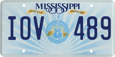 MS license plate IOV489
