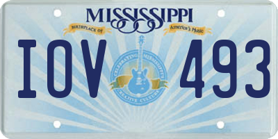 MS license plate IOV493