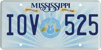 MS license plate IOV525