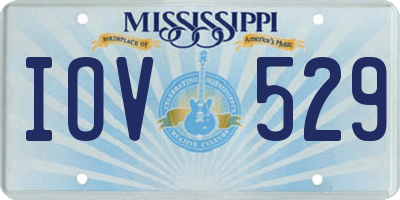 MS license plate IOV529