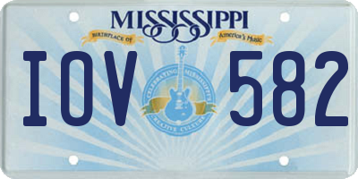 MS license plate IOV582